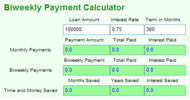 MoneyToys Biweekly Payment Calculator screenshot